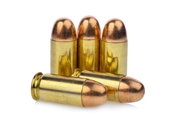 cartridges of .45 ACP pistols ammo, full metal jacket .45 bullet